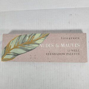 Livegreen Nudes and Mauves 12 Matte & Shimmer Color Eyeshadow Palette